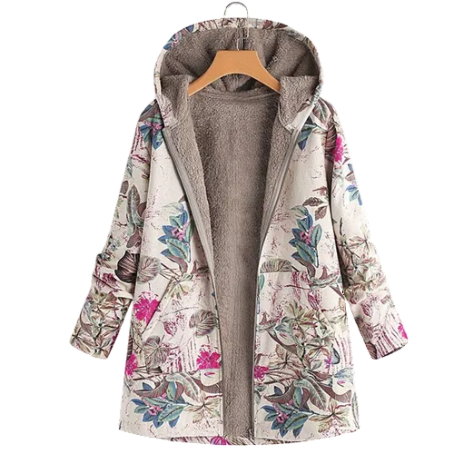 Mechi | Casaco de senhora | Capuz com estampado floral