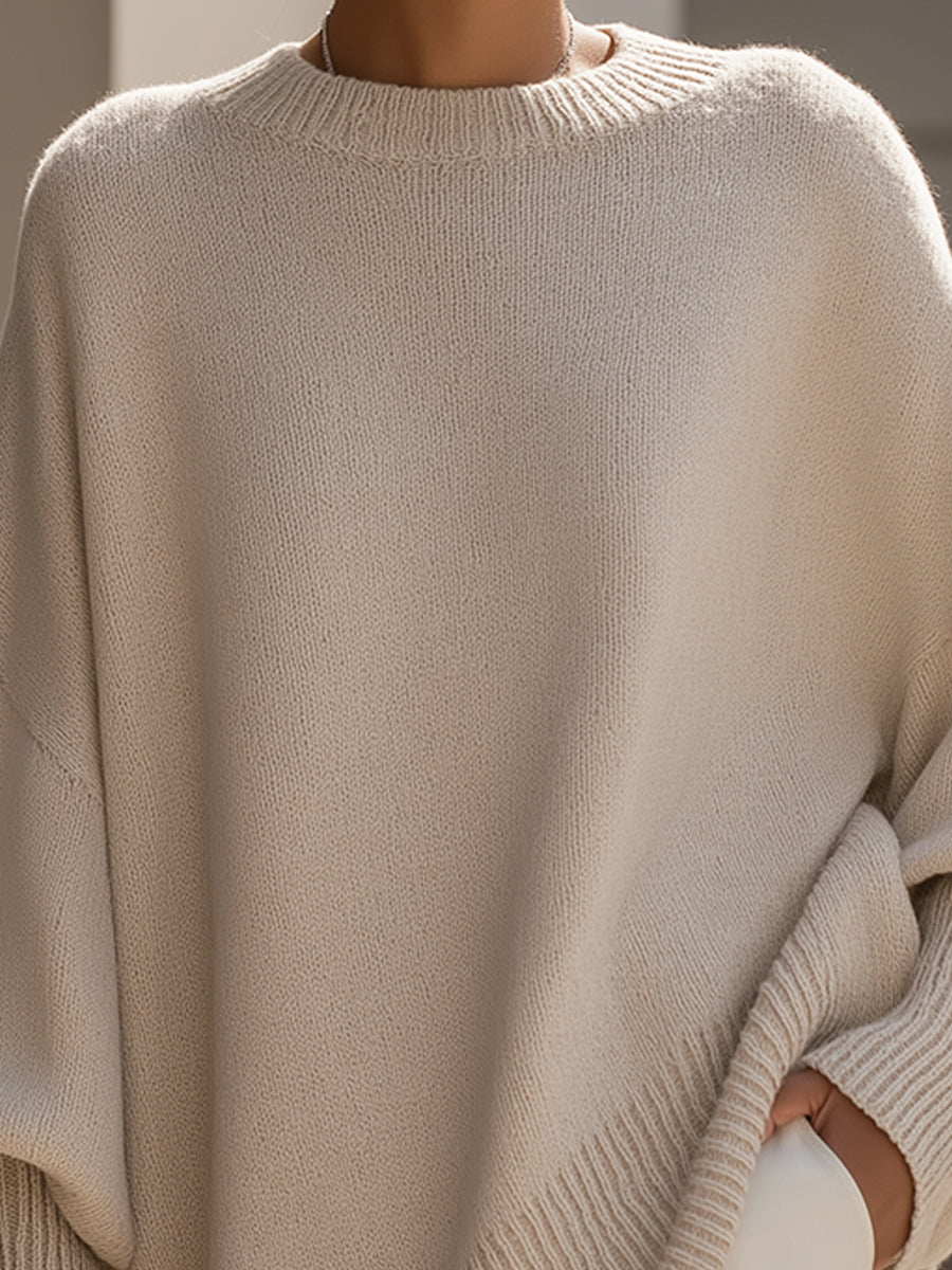 NOUVEAU RICHE Inspire | Damen Oversized Pullover - Weicher & Gemütlicher Strickpullover in Loose Fit Optik