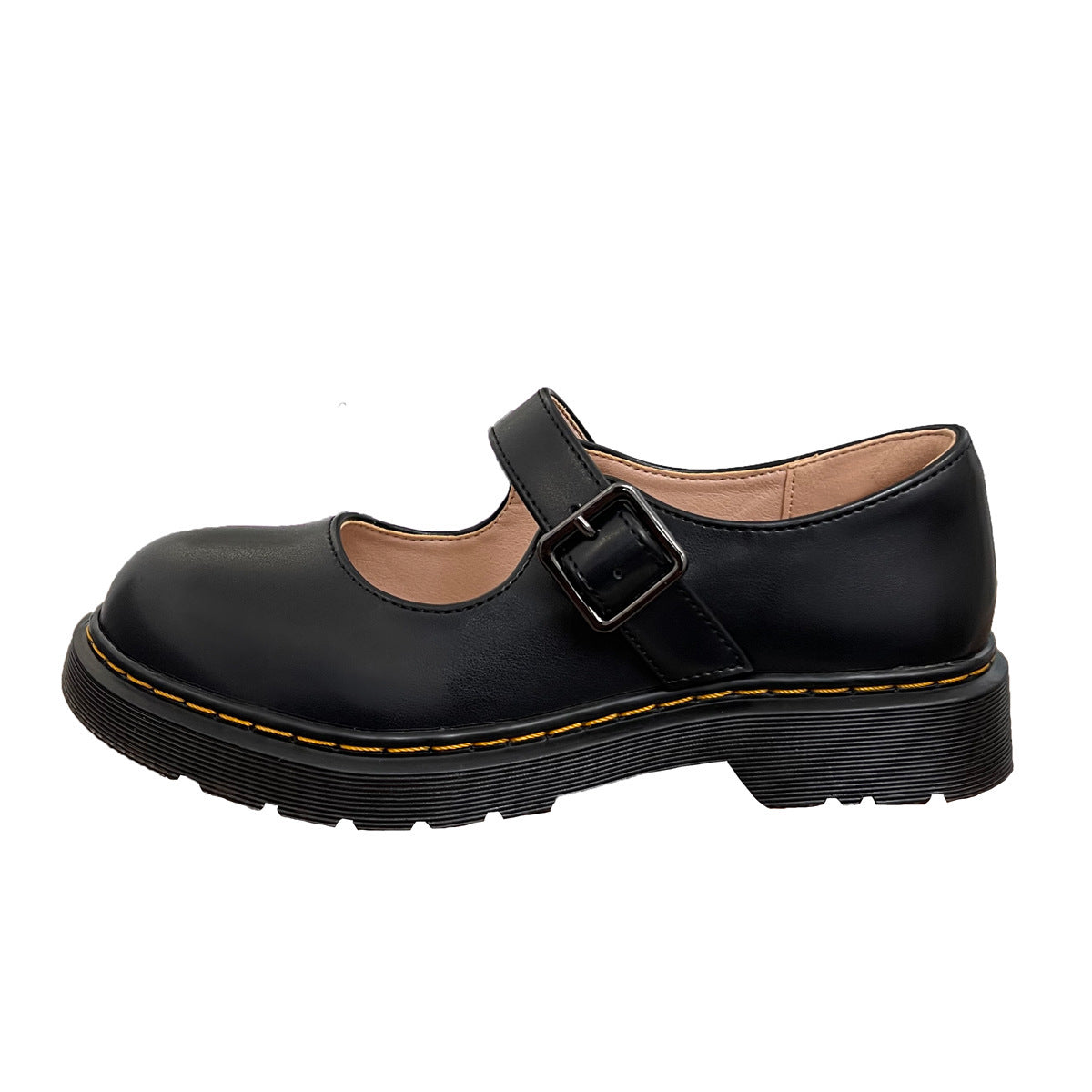 NOUVEAU RICHE Mary Jane Schuhe Damen Braun Kunstleder Rundkappe Schnalle