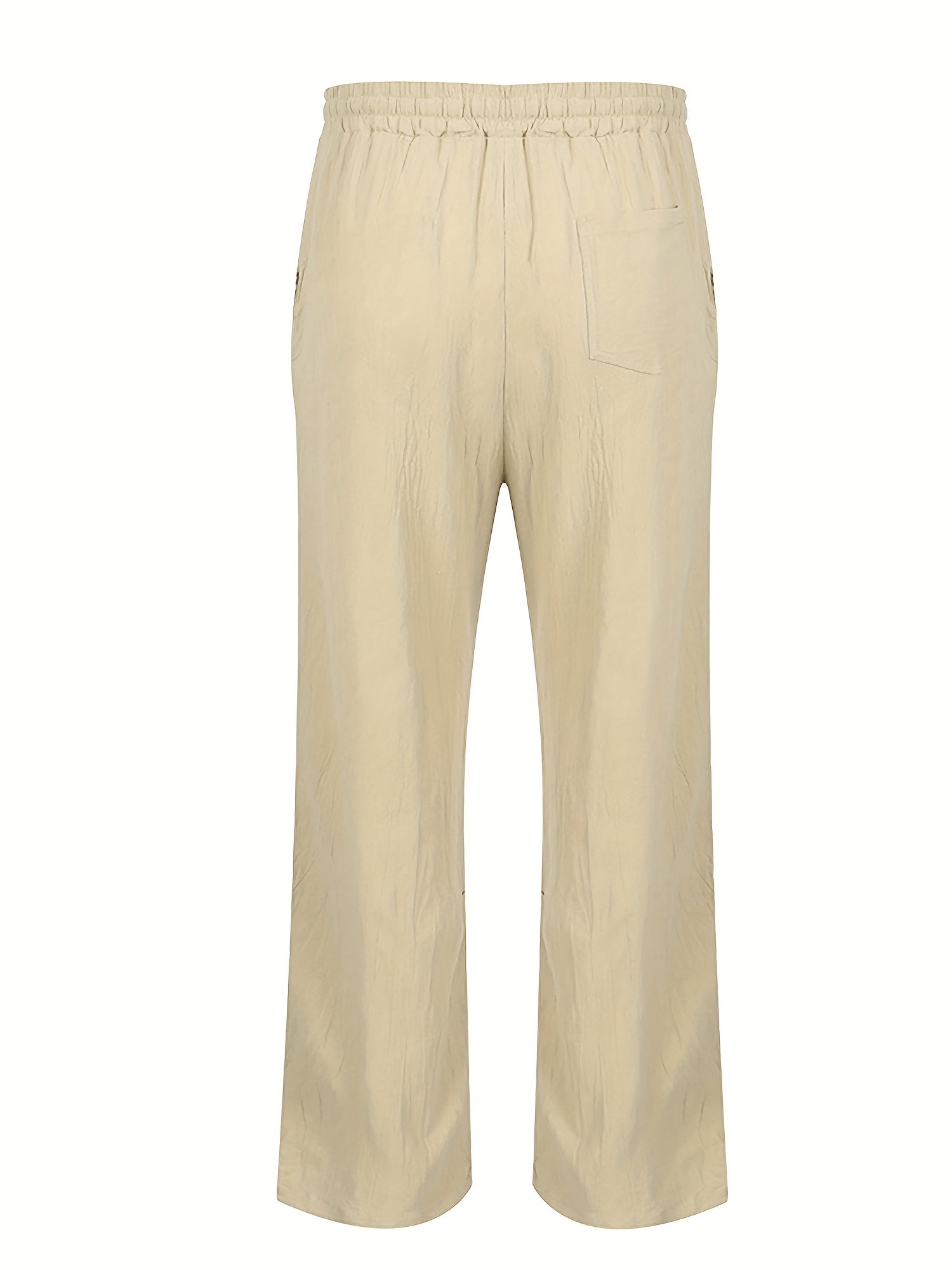 NOUVEAU RICHE Leinenhose Herren Elastischer Bund Lockere Atmungsaktiv