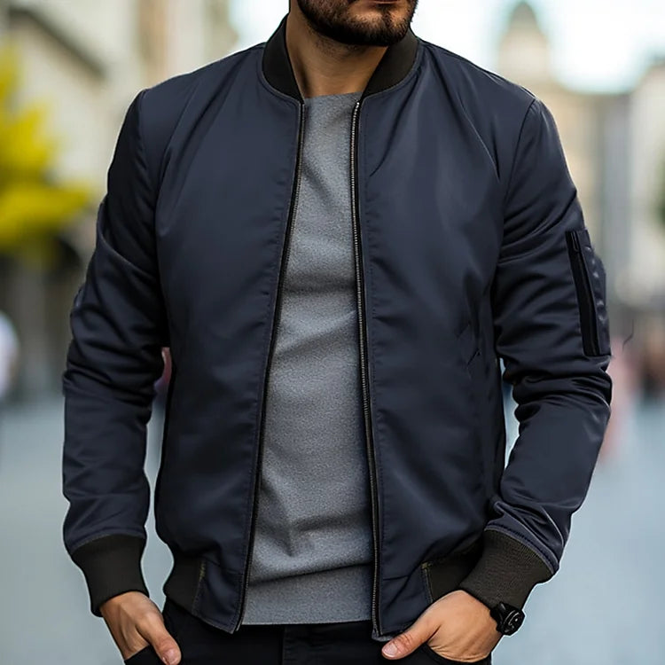 NOUVEAU RICHE Stylische Herren Bomberjacke für Freizeit und Sport – Trendige Mode für jeden Anlass Dunkelblau
