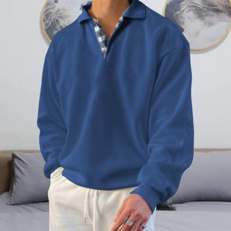 NOUVEAU RICHE Herren Pullover Sommergarderobe Komfort Stil Vielseitig Dunkelblau
