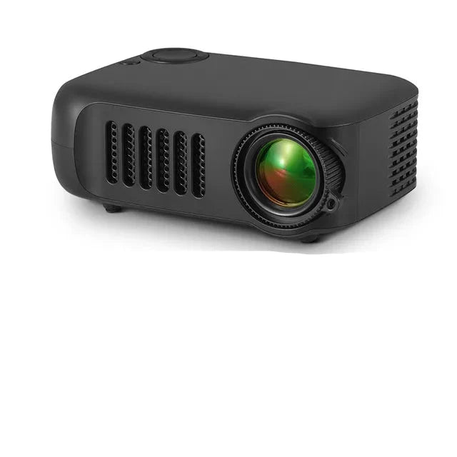 NOUVEAU RICHE Mini-Projektor tragbar – LED-Beamer bis 60 Zoll mit HDMI & Powerbank-Betrieb – für Filmabende zu Hause & draussen Schwarz