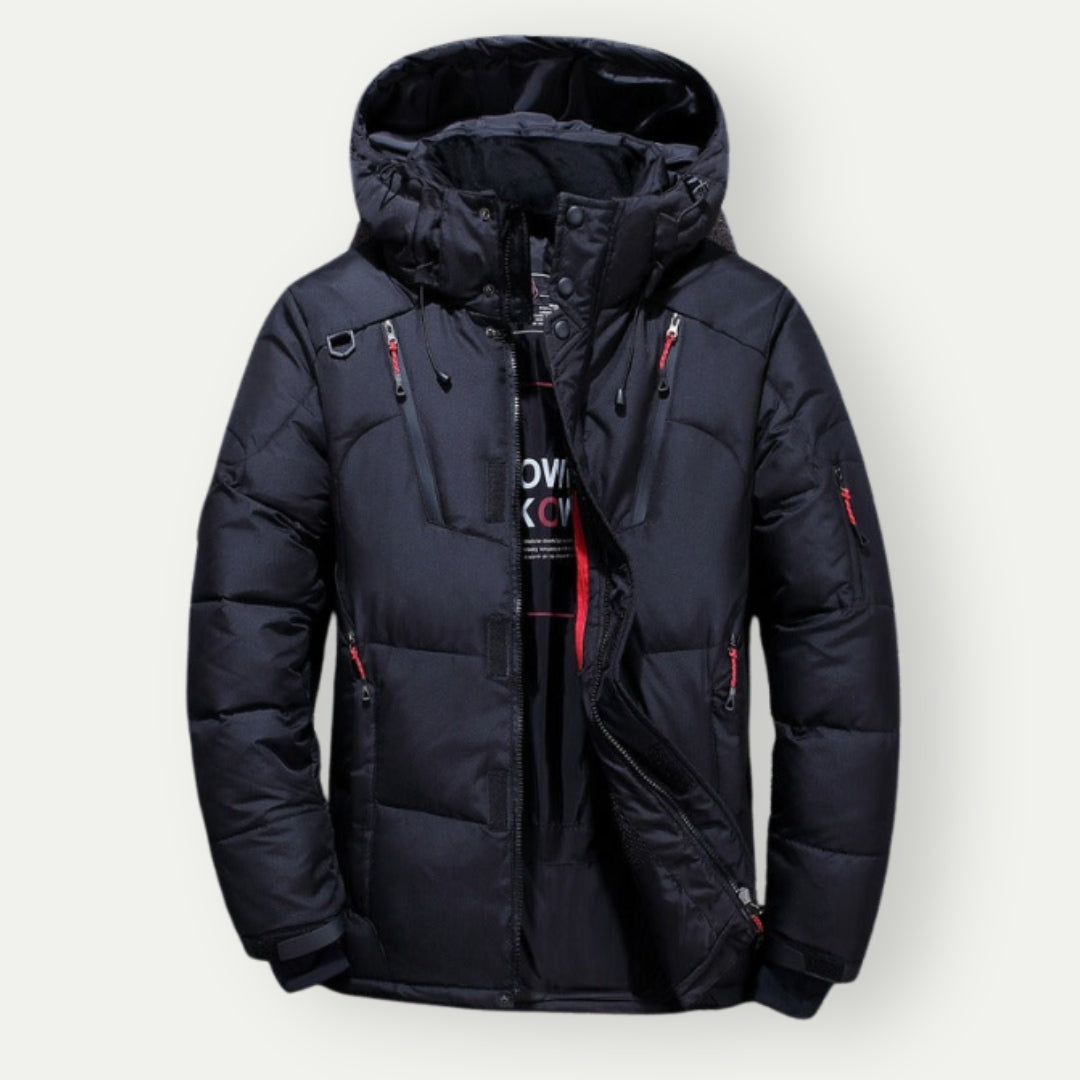 NOUVEAU RICHE Leichte Daunenjacke für Herren mit wasserabweisender Funktion und optimaler Wärmeisolierung Schwarz