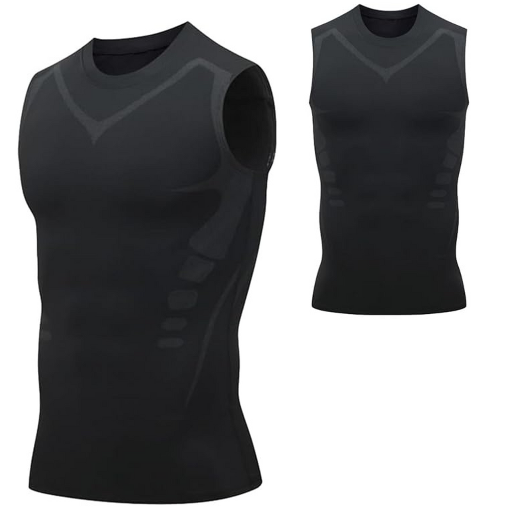 Formende herreskjorte – shapewear til mænd, kompressionsskjorte, der former bryst og mave, usynlig under tøjet, S–3XL – CoreForm Bodyshape