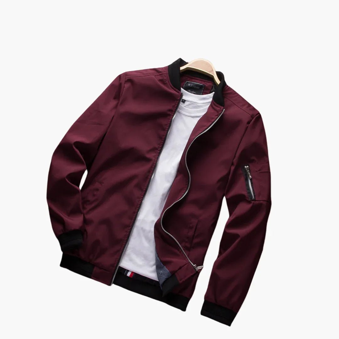NOUVEAU RICHE Bomberjacke Slim Fit Herren Leicht Für Frühling Sommer