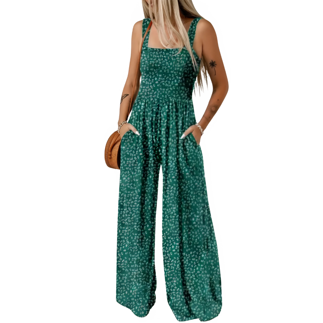 NOUVEAU RICHE Druckkombination Floral Boho Mit Gerafftem Oberteil Grün