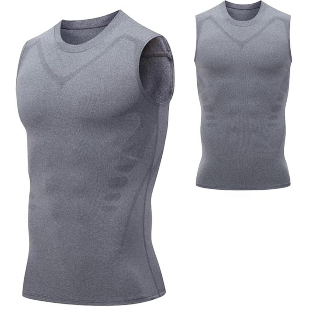 Formende herreskjorte – shapewear til mænd, kompressionsskjorte, der former bryst og mave, usynlig under tøjet, S–3XL – CoreForm Bodyshape