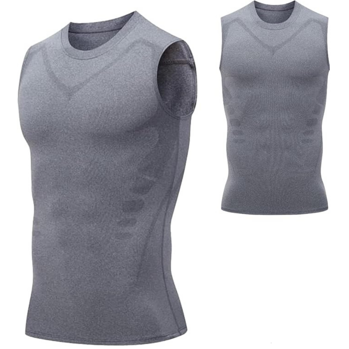 Formende herreskjorte – shapewear til mænd, kompressionsskjorte, der former bryst og mave, usynlig under tøjet, S–3XL – CoreForm Bodyshape