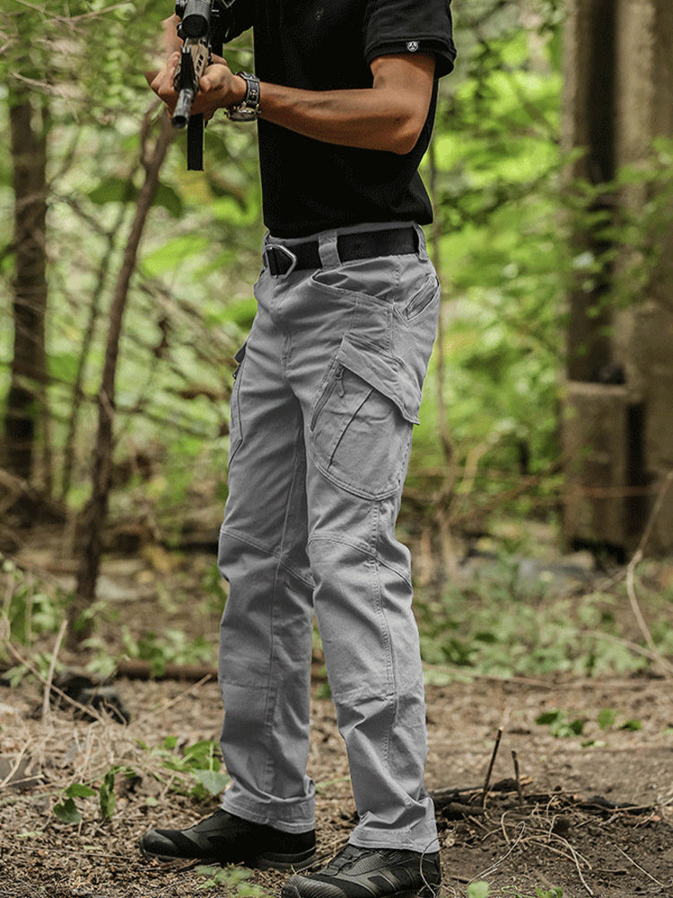 NOUVEAU RICHE Multitaschen Outdoor Gerade Bein Taktische Hose Slim Fit Aus 97 Prozent Baumwolle Mit Stretch Und Atmungsaktivem Stoff Für Herren