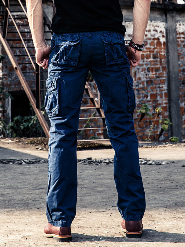 NOUVEAU RICHE Herren Baumwoll Cargo Hosen Für Outdoor Aktivitäten Mit Mehreren Taschen Atmungsaktiv Und Bequem