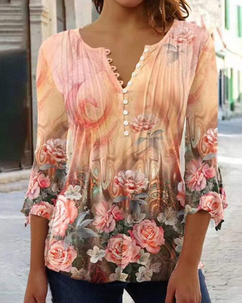NOUVEAU RICHE Oberteil Damen Baumwollmischung Lässig Alltagslook Orange