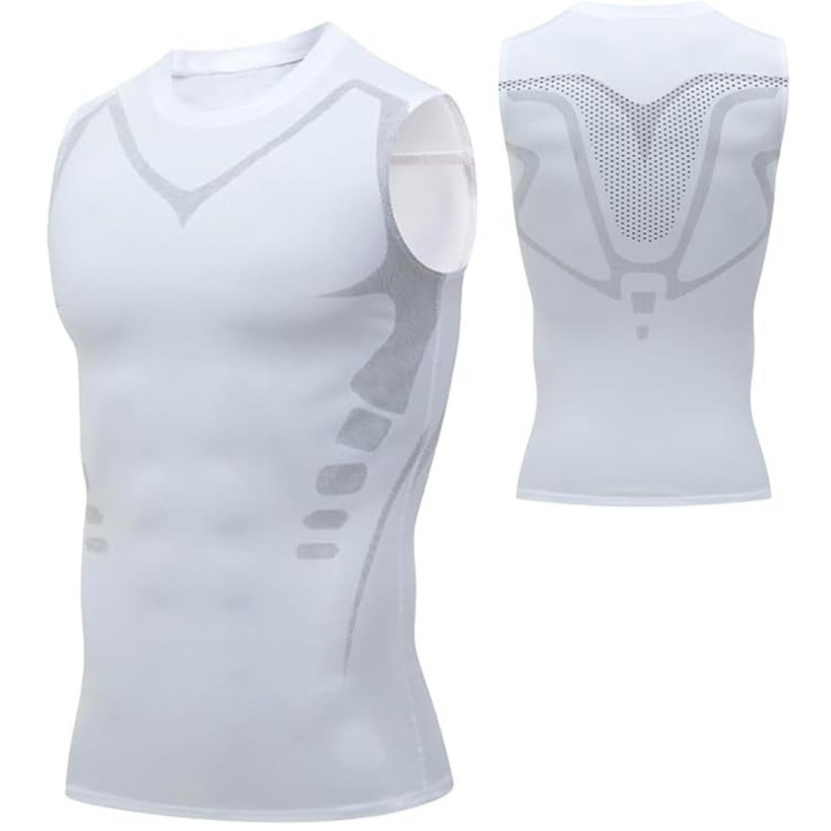 Formende herreskjorte – shapewear til mænd, kompressionsskjorte, der former bryst og mave, usynlig under tøjet, S–3XL – CoreForm Bodyshape