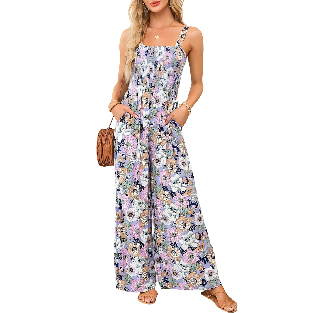 NOUVEAU RICHE Druckkombination Floral Boho Mit Gerafftem Oberteil Lavendel