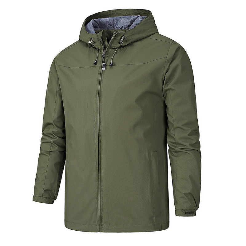 NOUVEAU RICHE Herren Outdoor Regenjacke – Wasserdicht, Leicht und Atmungsaktiv Grün