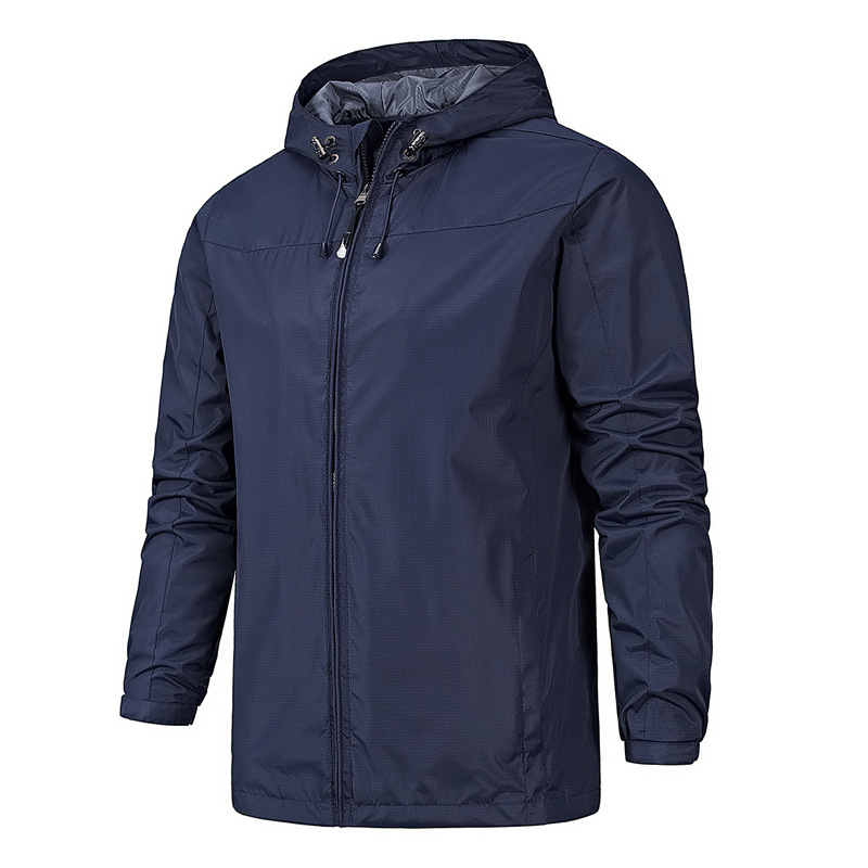 NOUVEAU RICHE Herren Outdoor Regenjacke – Wasserdicht, Leicht und Atmungsaktiv Dunkelblau