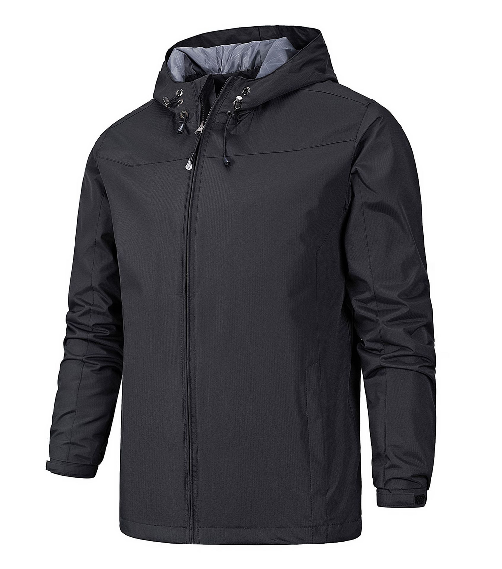 NOUVEAU RICHE Herren Outdoor Regenjacke – Wasserdicht, Leicht und Atmungsaktiv Schwarz