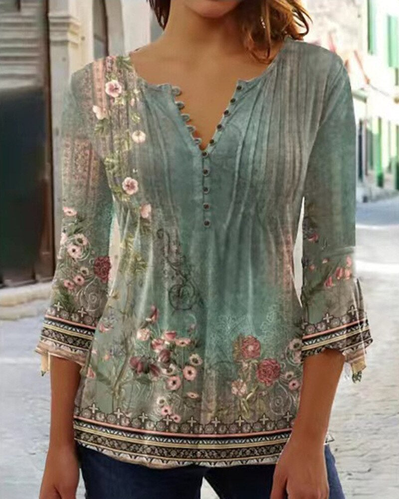 NOUVEAU RICHE Oberteil Damen Baumwollmischung Lässig Alltagslook Grün