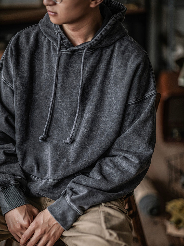 NOUVEAU RICHE 14,5 Unzen Oversized Hoodie Im Retro-Stil Mit Batik-Waschung Für Damen Und Herren Ideal Für Herbsturlaub