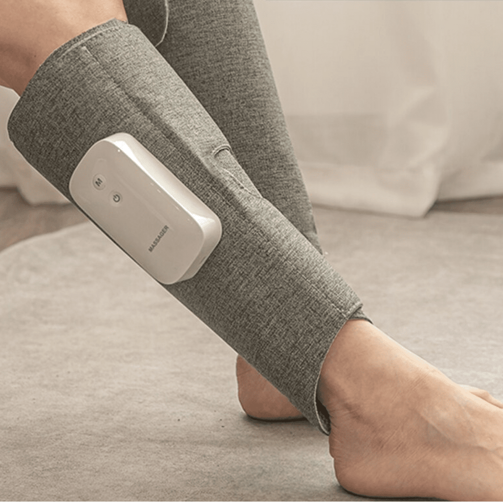 NOUVEAU RICHE Kabelloses Beinmassagegerät mit Luftkompression & Wärme – 3 Modi, 2 Stufen, USB-aufladbar – verstellbar für Damen & Herren