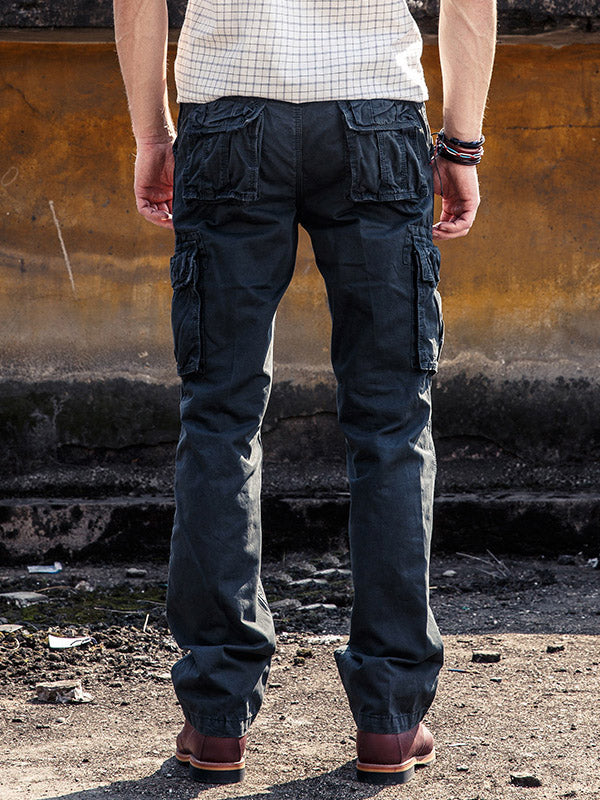 NOUVEAU RICHE Herren Baumwoll Cargo Hosen Für Outdoor Aktivitäten Mit Mehreren Taschen Atmungsaktiv Und Bequem