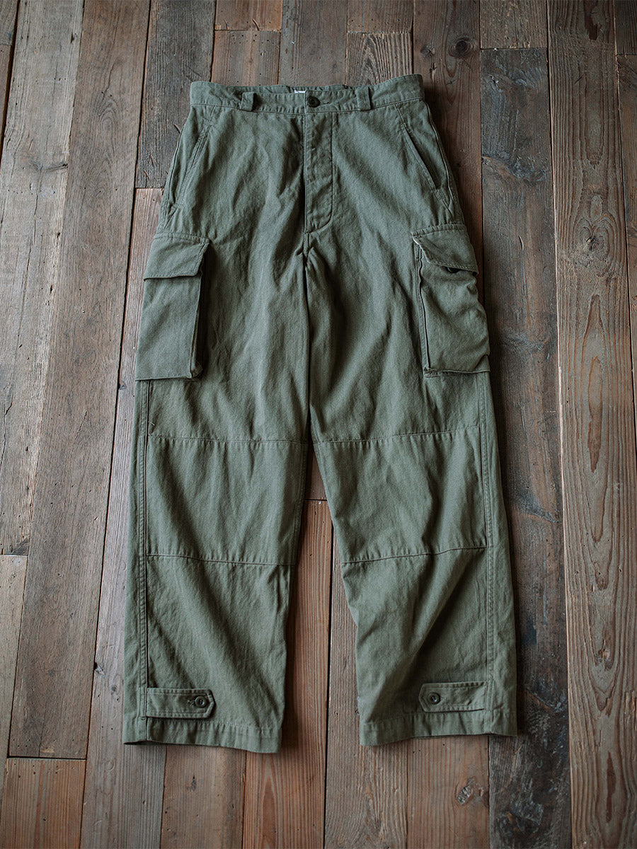 NOUVEAU RICHE Reproduktion Der Französischen Armee M-47 Fischgrät-Twill-Hosen Aus 100 Prozent Baumwolle Mit 100 Prozent Leinenfutter Für Herren