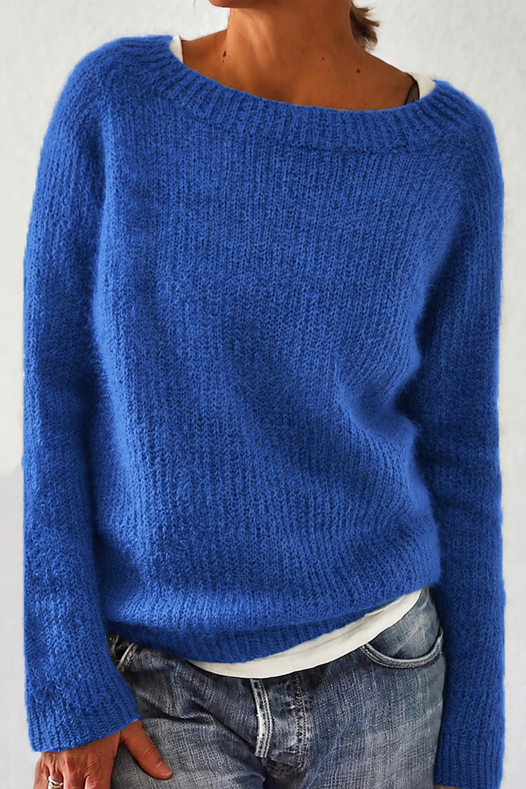 Lässige Einfarbige Basic O-Ausschnitt Pullover 6 Farben