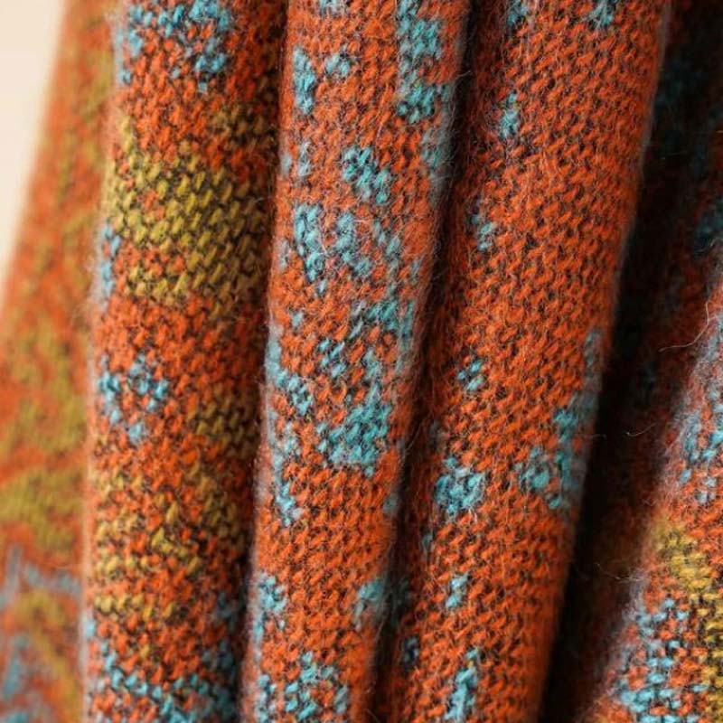 NOUVEAU RICHE Schultertuch Baumwolle-Kaschmir-Gemisch Jacquard Ganzjährig