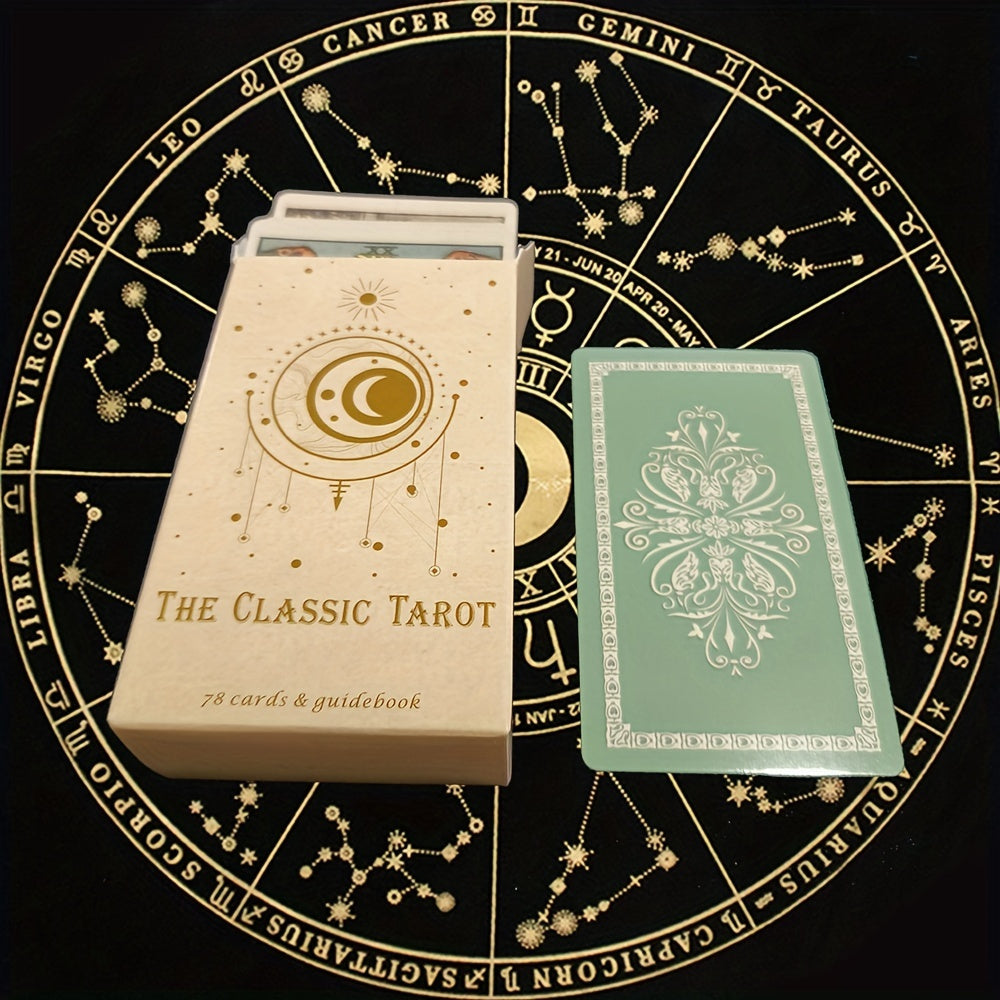 NOUVEAU RICHE Klassisches Tarot Kartenset mit 78 Karten und Anleitungsbuch – Tarotkarten für Anfänger und Fortgeschrittene