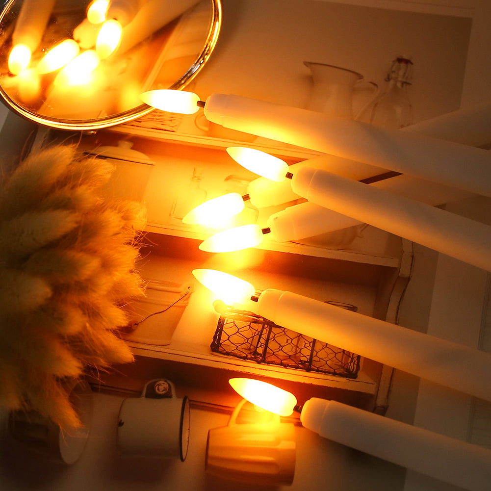 NOUVEAU RICHE Stehende LED-Kerzen – Flammenlose Stabkerzen mit Fernbedienung, Timer & Dimmer, Batteriebetrieben, 4, 6 oder 10 Stück – LumiCandle
