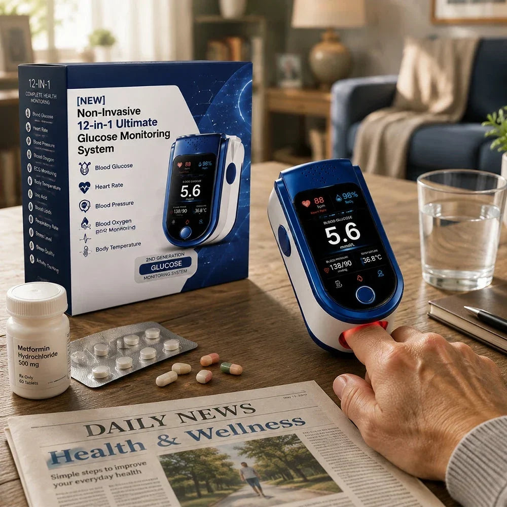 NOUVEAU RICHE Nicht-invasiver täglicher Gesundheitstracker – Tragbares Wellness-Messgerät für Zuhause