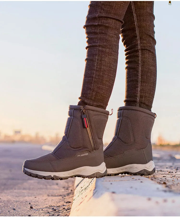 NOUVEAU RICHE Luna | Halbhohe Schneestiefel | Warme Winterstiefel