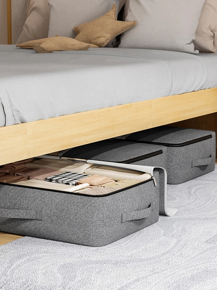 NOUVEAU RICHE Clevere und geräumige Aufbewahrungstasche – Unterbett Aufbewahrungstasche für Decken & Kleidung, feuchtigkeitsabweisend, 4 Grössen – UnderStore