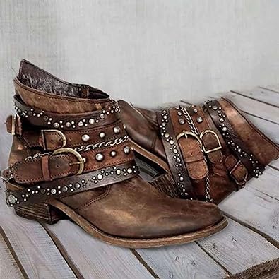 NOUVEAU RICHE Vintage Stiefel Bequem Schmerzfrei Für Bessere Haltung Braun