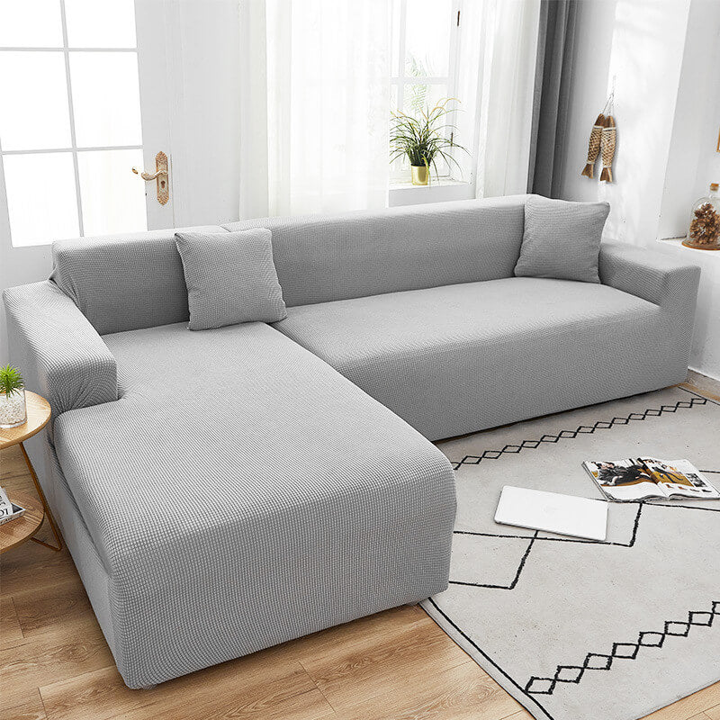 NOUVEAU RICHE Sofahusse Dehnbare Mikrofaser Grau Passform Schutz