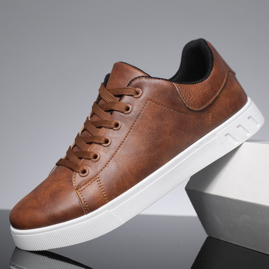 NOUVEAU RICHE Herren Leder-Sneaker Stylische Komfort Poliertes Finish