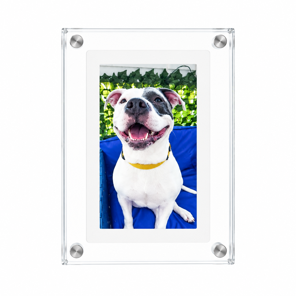 Digital billedramme – Digital fotoramme med video og lyd, personlig gave med minder, 12,5 eller 17,5 cm – GlowFrame