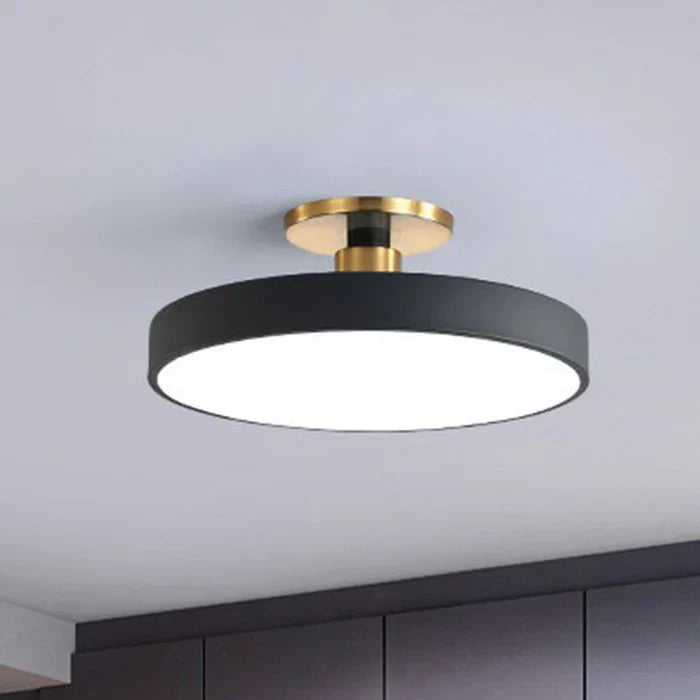NOUVEAU RICHE LED-Deckenleuchte im nordischen Stil – Runde Deckenlampe für Schlafzimmer & Kinderzimmer, 30, 40 oder 49 cm, 6 Farben – NordicaGlow Schwarz