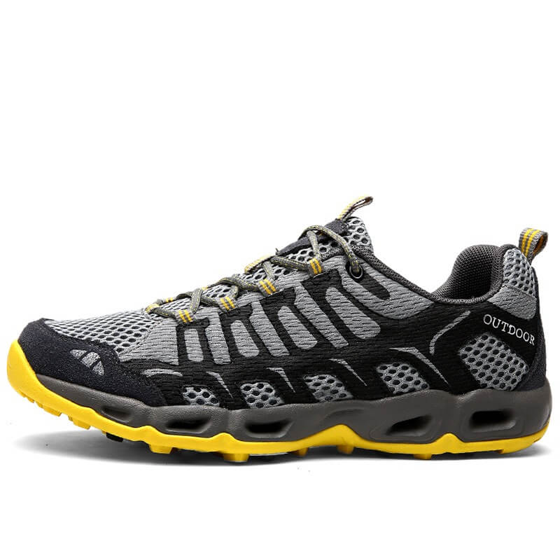 NOUVEAU RICHE Unisex Wander Schuhe Im Freien ABENTEUER IN DER NATUR Grau Gelb