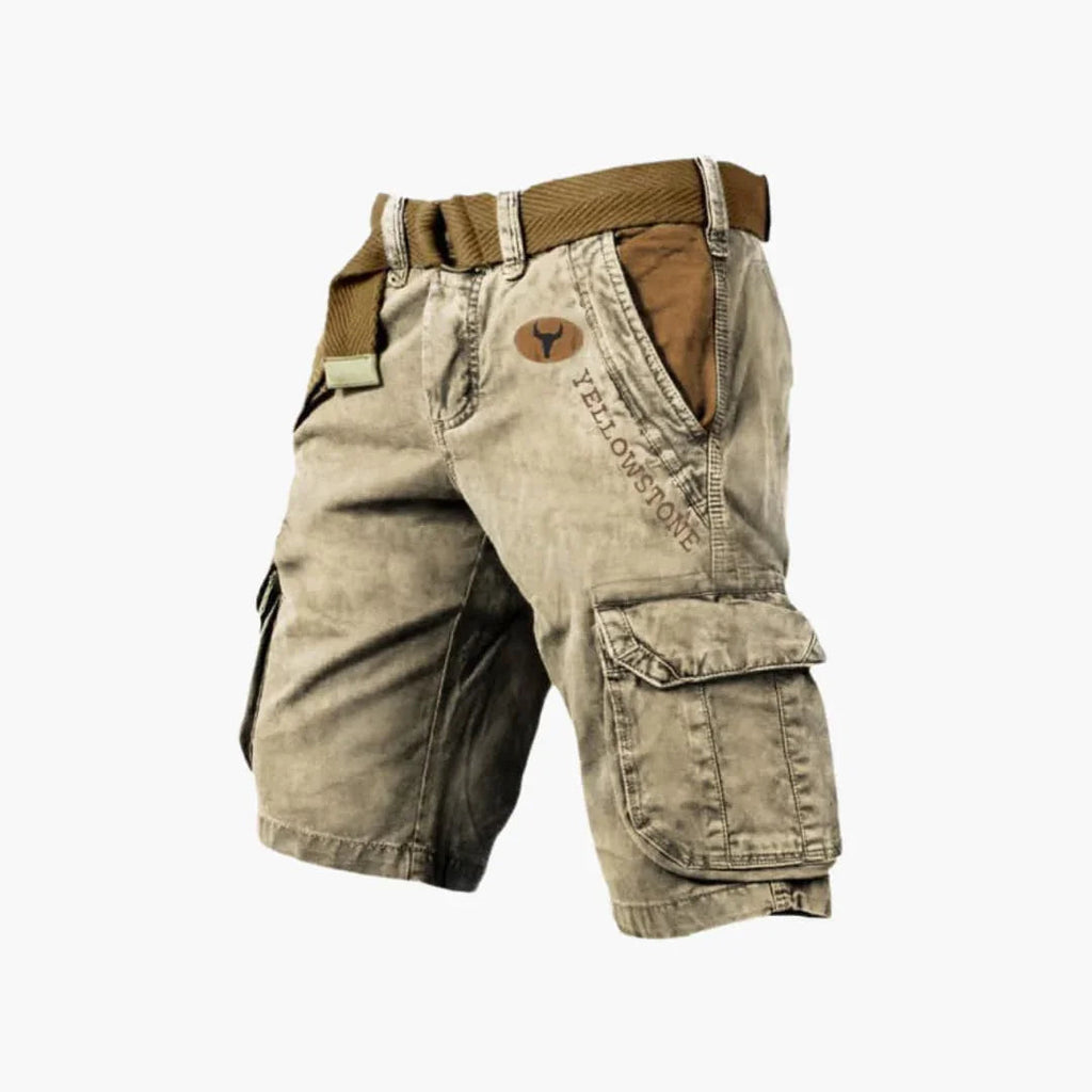 NOUVEAU RICHE Cargo Shorts Herren Mit Funktionstaschen Und Viel Stauraum Kaki