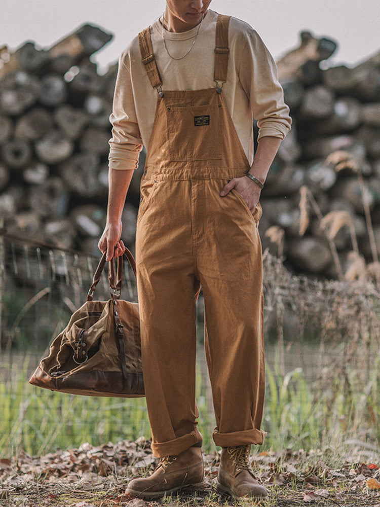NOUVEAU RICHE Enten-Chore-Overalls für Herren mit Taschen und Komfort Khaki
