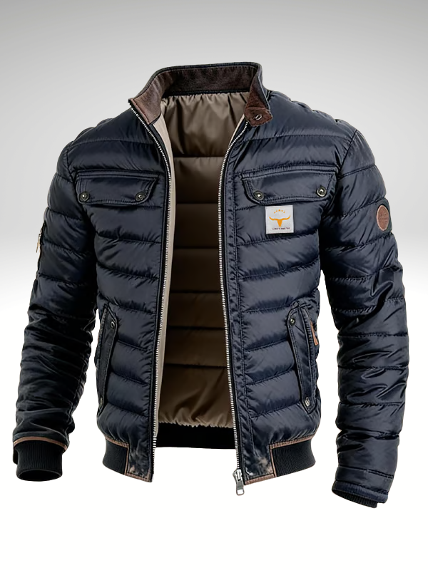 NOUVEAU RICHE Hermosa | Herren Steppjacke mit Stehkragen - Warme Leichtsteppjacke & Übergangsjacke mit Reißverschluss 3XL