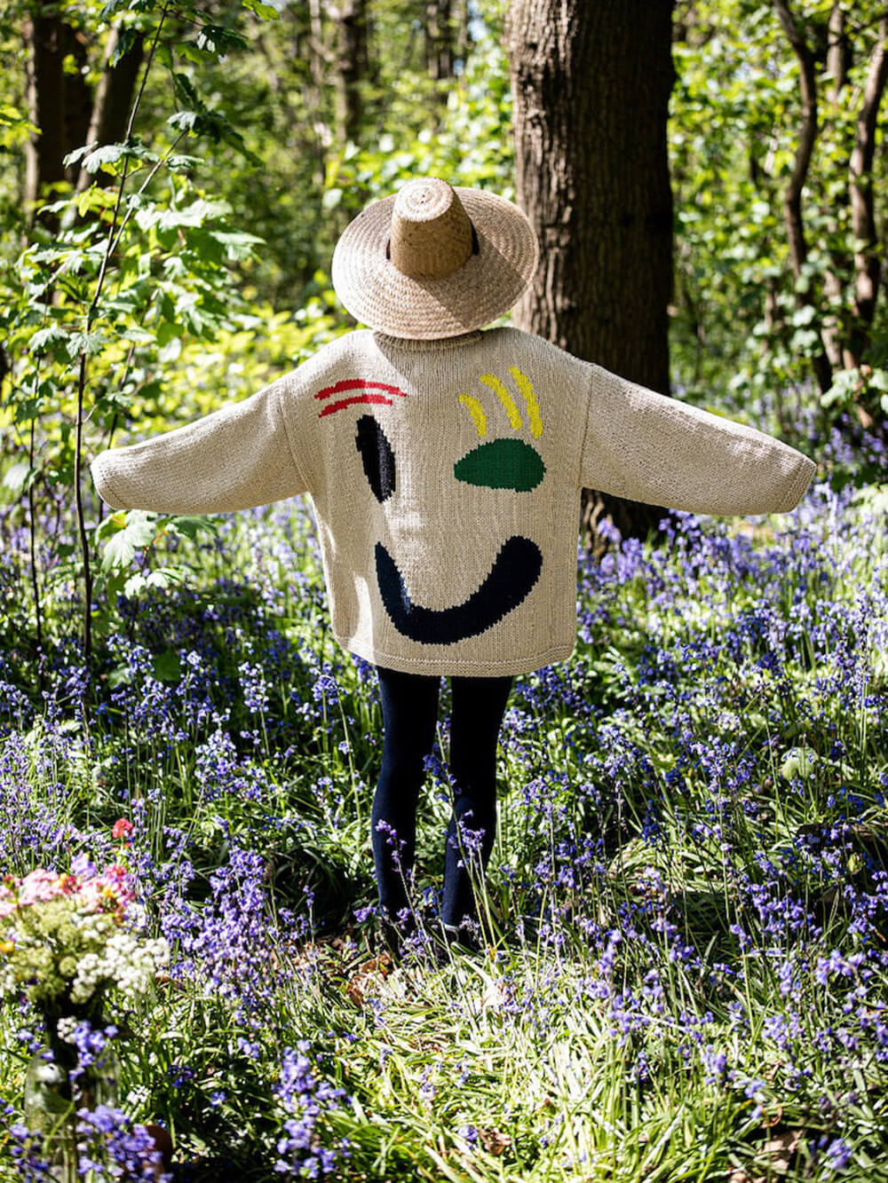 NOUVEAU RICHE Happy Sunday Feel Good Strickpullover für gemütlichen Komfort Ecru