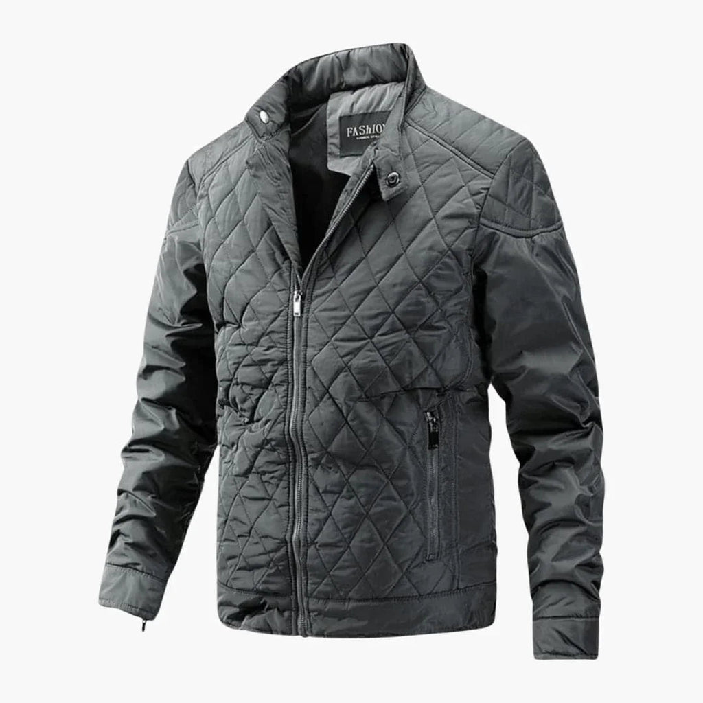NOUVEAU RICHE Karierte Jacke Für Herren Vielseitig Kombinierbar Alltagsstil Grau