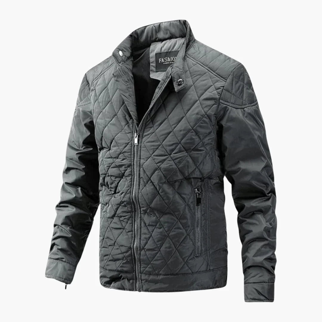 NOUVEAU RICHE Karierte Jacke Für Herren Vielseitig Kombinierbar Alltagsstil Grau
