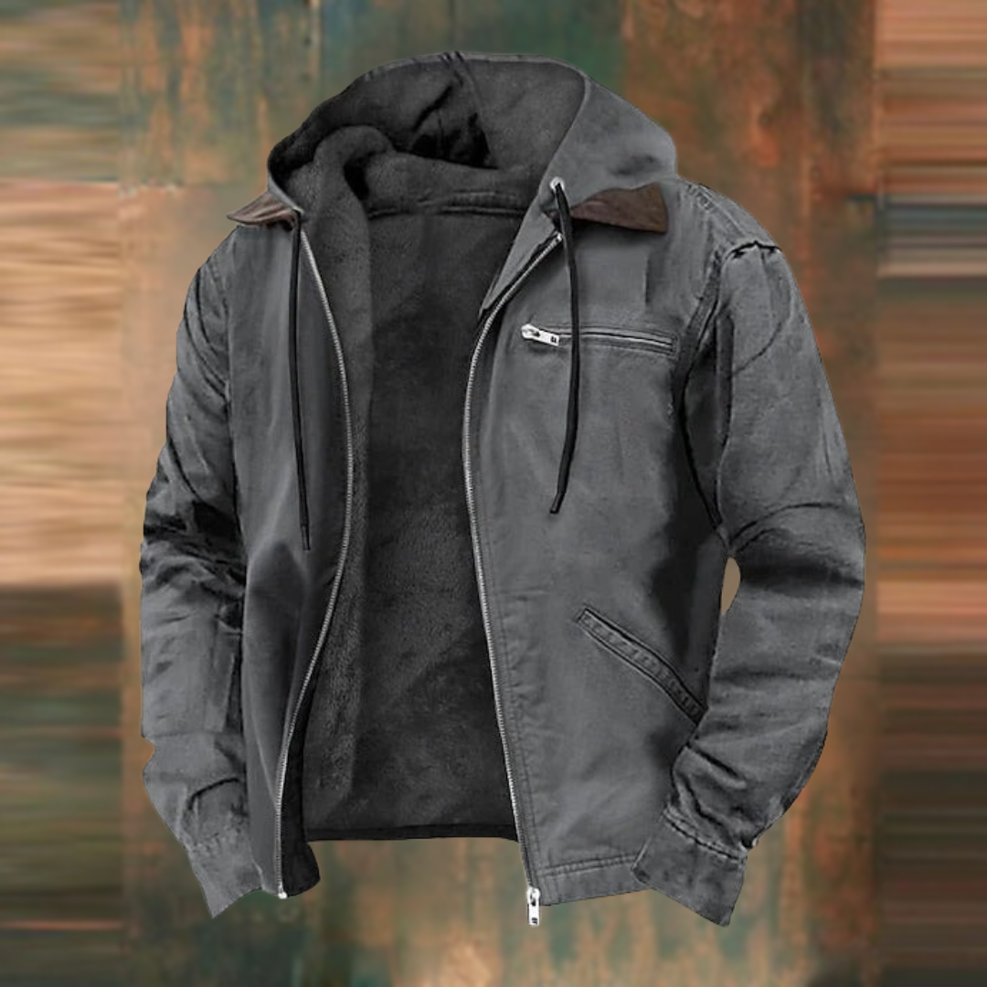 NOUVEAU RICHE Hermosa | Stilvolle & Warme Hoodie-Jacke Grau