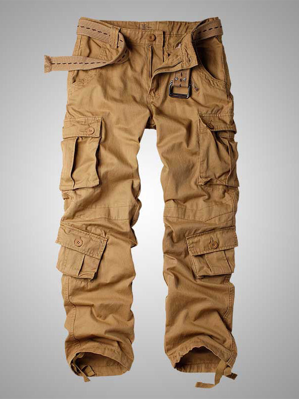 NOUVEAU RICHE Militärische Baggy Hosen Mit 8 Taschen Cargo Hosen Aus 100 Prozent Baumwolle Robuste Und Wasserabweisende Multifunktionale Hosen Für Herren Mit Lockere Passform Und Gerade Beine