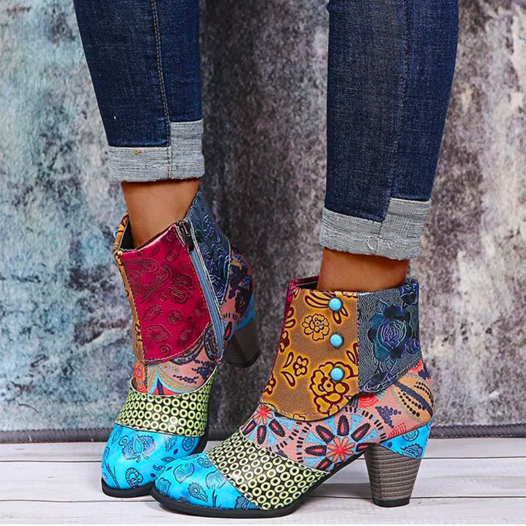 NOUVEAU RICHE Damen Wasserdichte Retro Stiefel Mit Stil Regentage Eleganz Blau