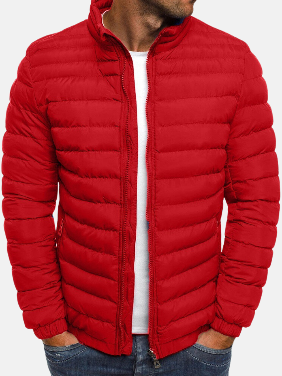 NOUVEAU RICHE Stylische Steppjacke für Herren – Leichte, warme und modische Outdoor-Jacke für den Herbst und Winter Rot
