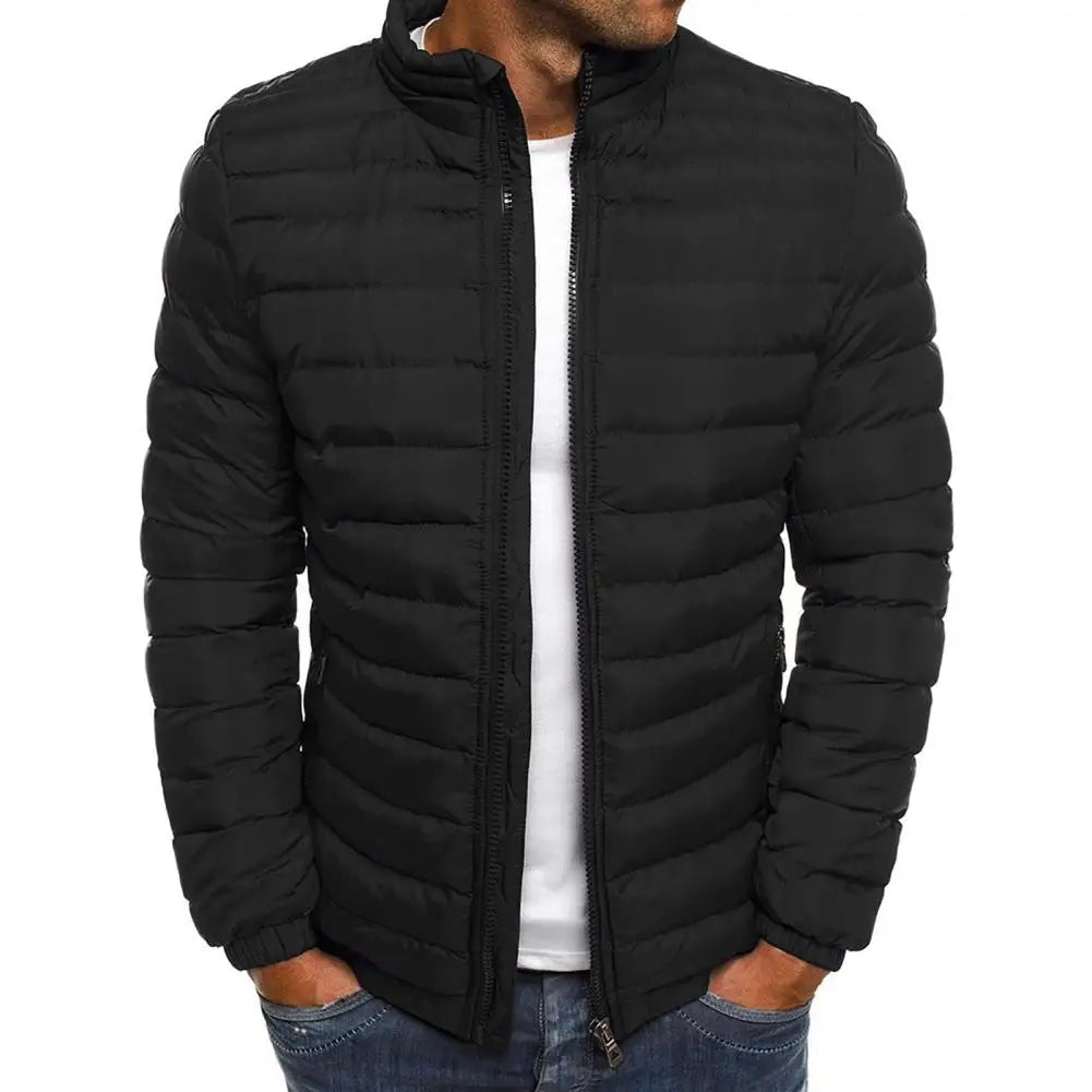 NOUVEAU RICHE Pufferjacke Herren Winter Daunengefüttert Wärme Stil Schwarz